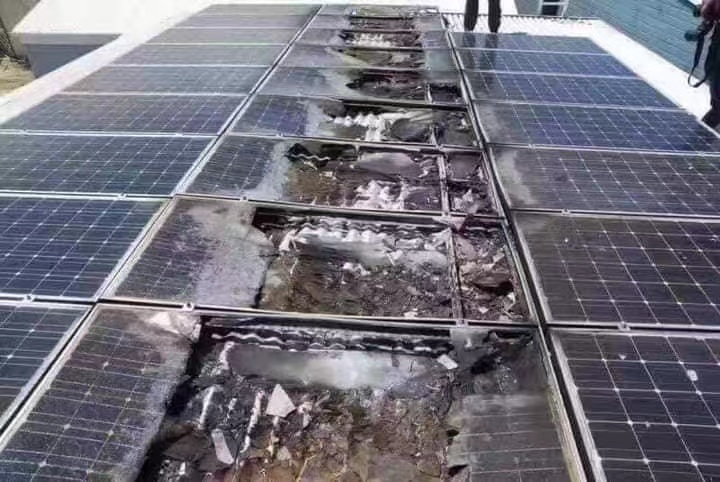 Fire breaks out in solar energy systems